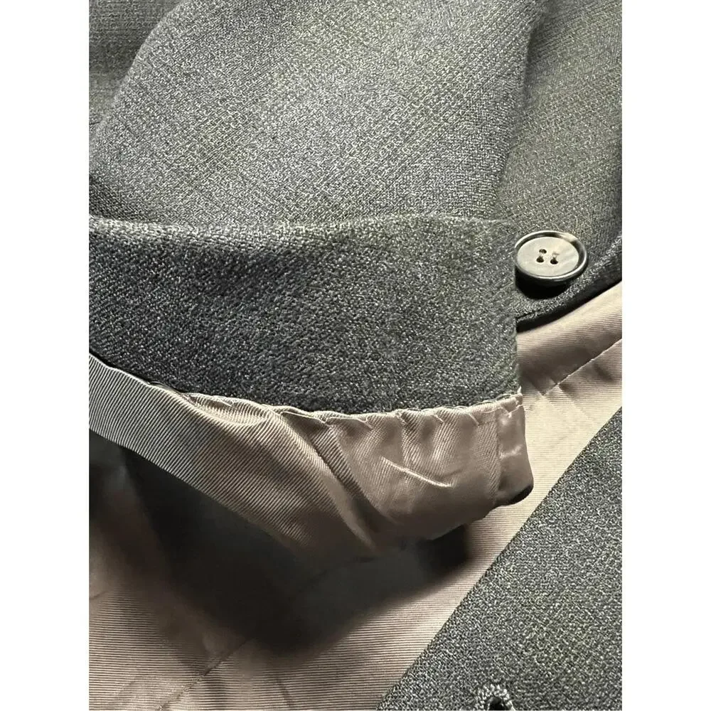 Jeffrey Banks Blazer‎ 40R Gray Notched Lapel 3Button Marble Chic Office Simple